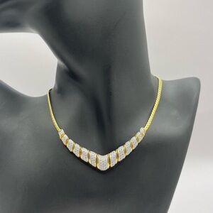 1.00 CT Elegant Natural Diamond Evening Necklace